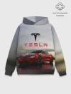Худи мужской база хлопок / Tesla Roadster