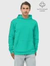 Худи мужской база хлопок / Бискайский зеленый без рисунка