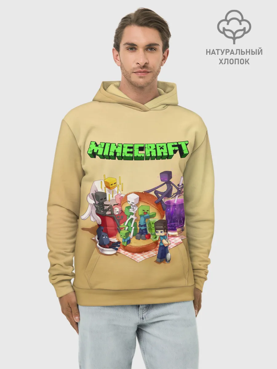 Худи мужской база хлопок / Minecraft