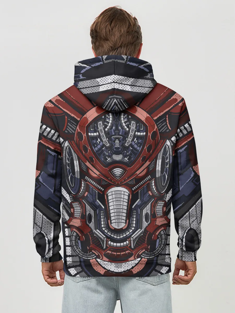 Худи мужской база хлопок / Механический робот