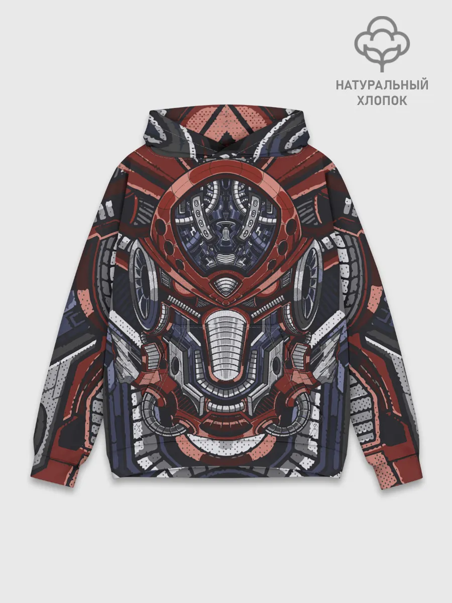 Худи мужской база хлопок / Механический робот