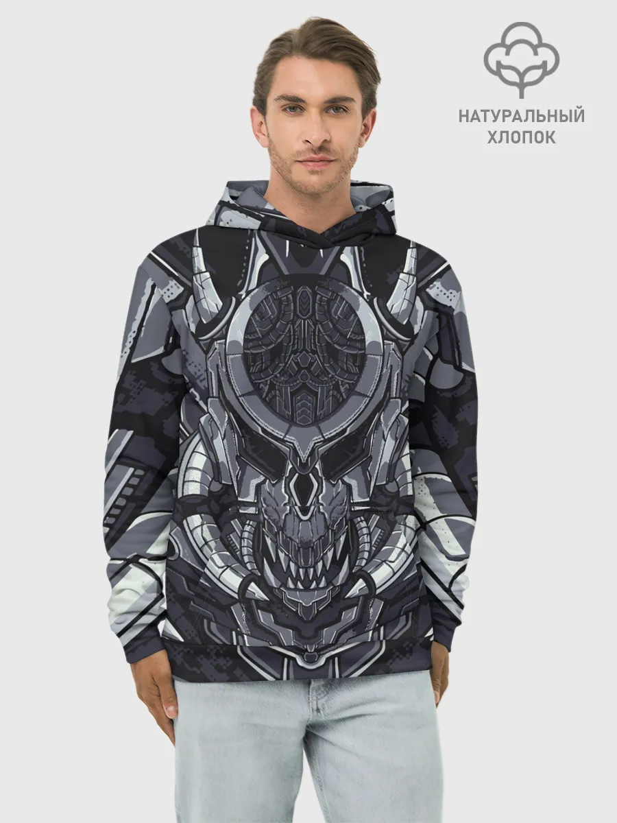 Худи мужской база хлопок / Механический робот