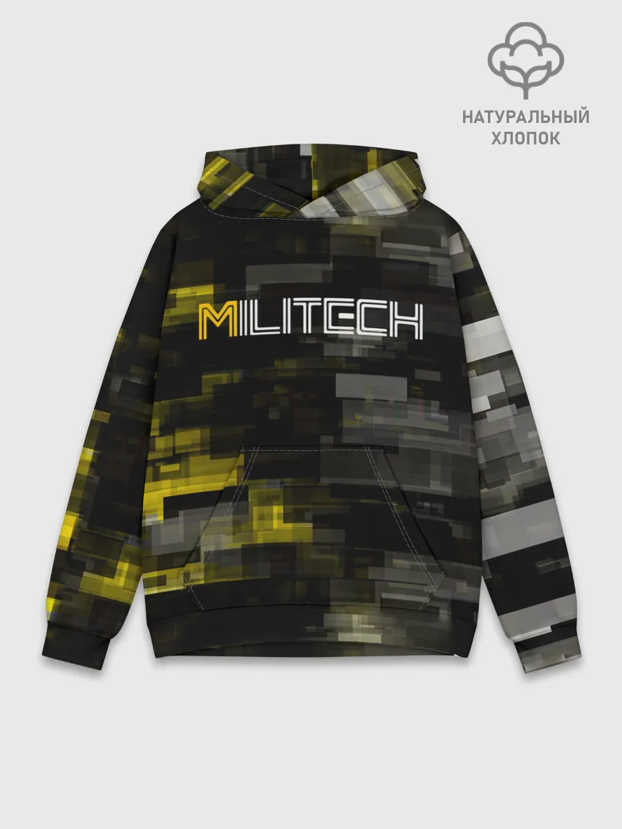Худи мужской база хлопок / MILITECH камуфляж Cyberpunk 2077