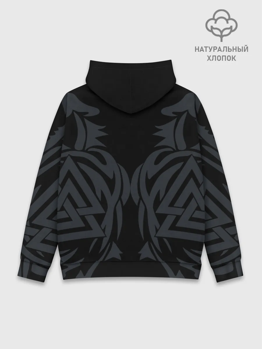 Худи мужской база хлопок / Волк Фенрир