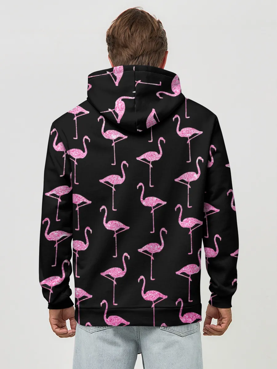 Худи мужской база хлопок / Фламинго | Чёрная