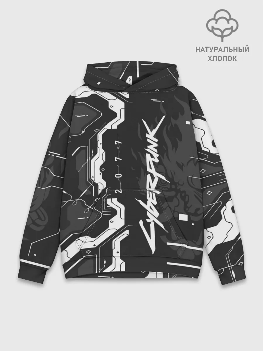 Худи мужской база хлопок / Cyberpunk 2077 Tech