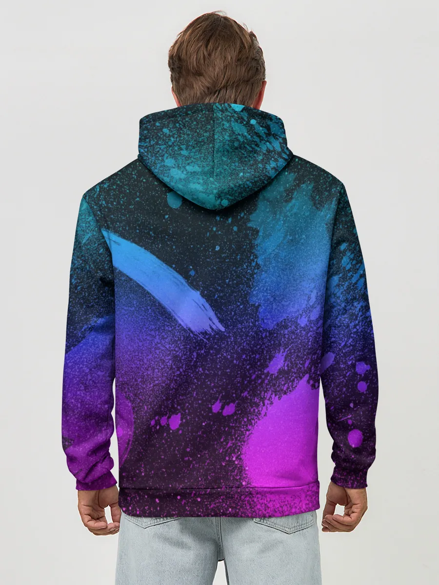 Худи мужской база хлопок / LAND ROVER NEON