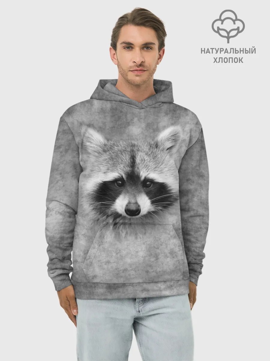 Худи мужской база хлопок / Енот