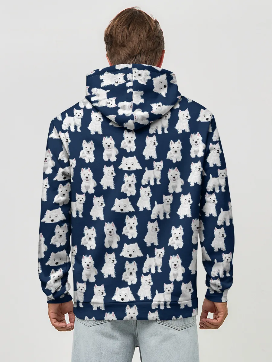 Худи мужской база хлопок / Собаки Пушистики