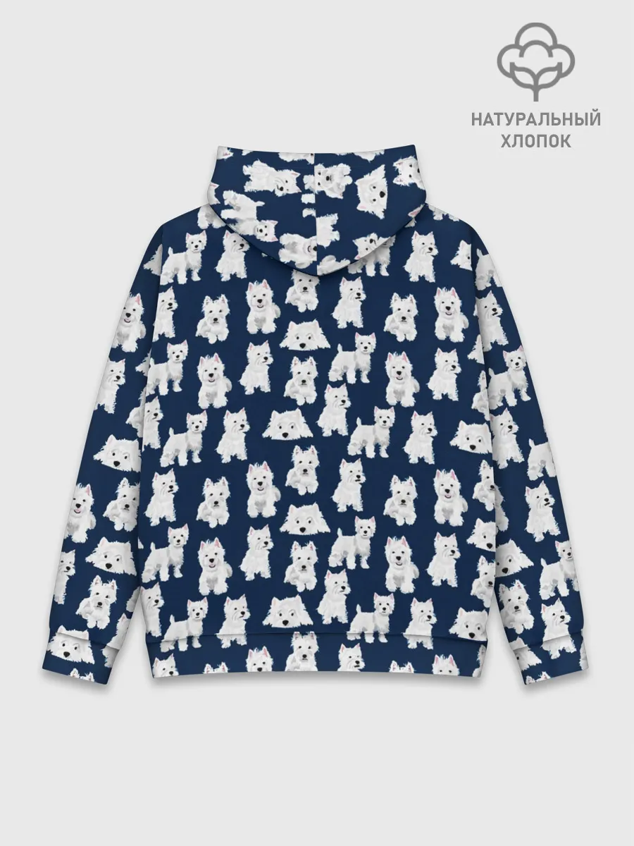 Худи мужской база хлопок / Собаки Пушистики