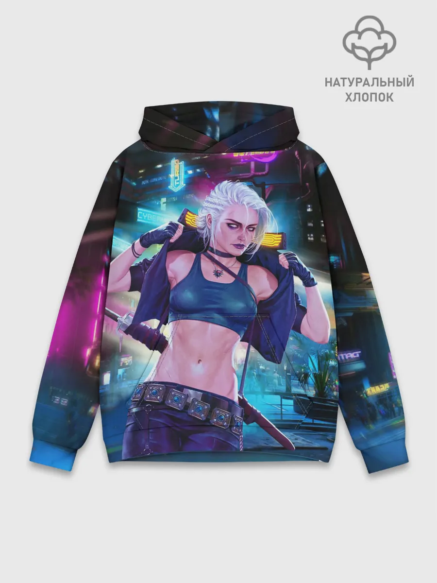 Худи мужской база хлопок / Cyberpunk 2077 | Цири