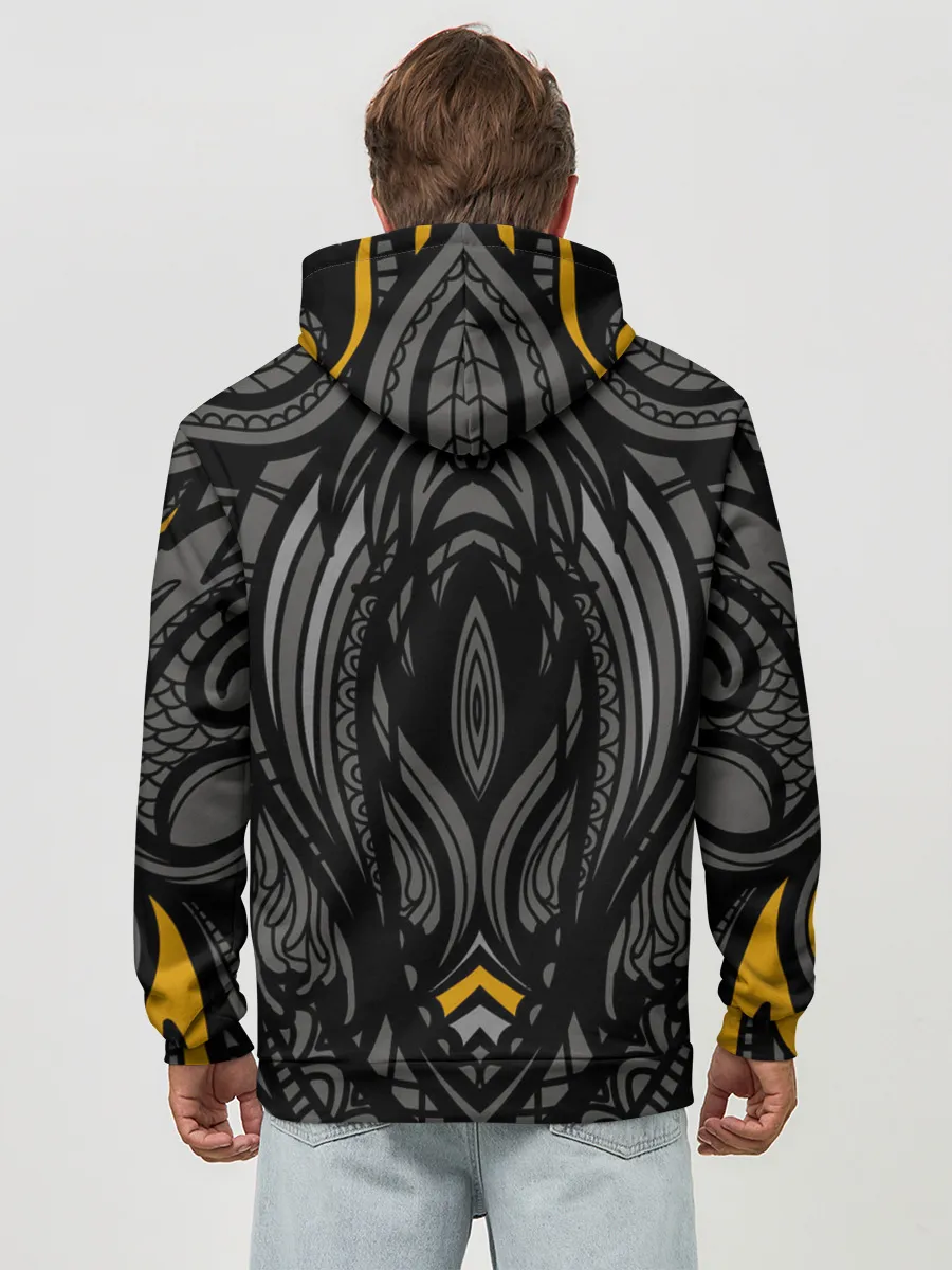 Худи мужской база хлопок / Рисунок сова