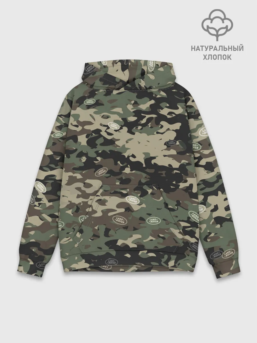 Худи мужской база хлопок / Камуфляж Land Rover