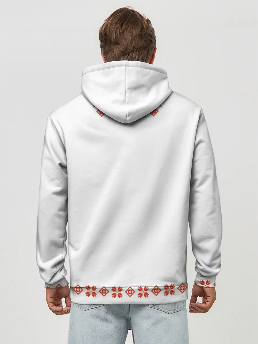 Худи мужской база хлопок / Белорусская вышиванка