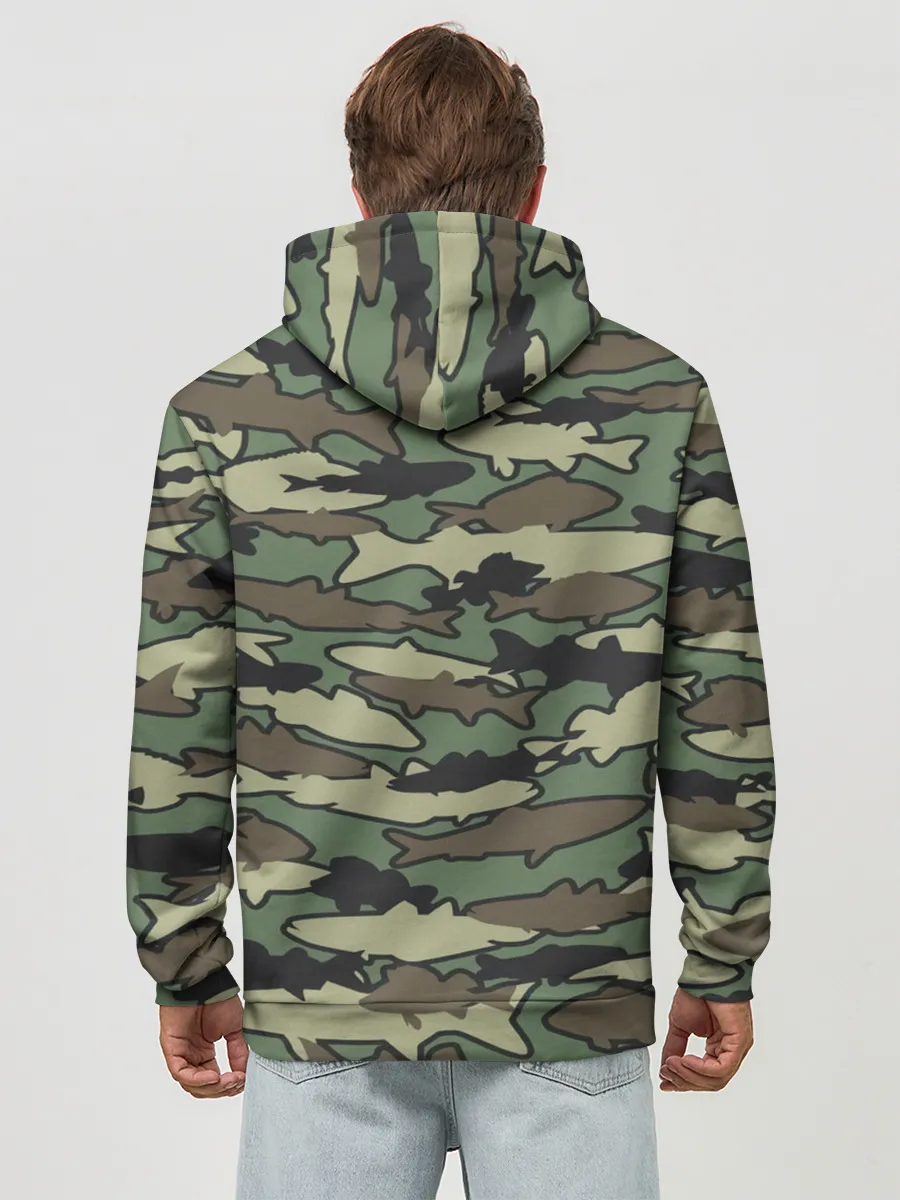 Худи мужской база хлопок / Камуфляж акулы