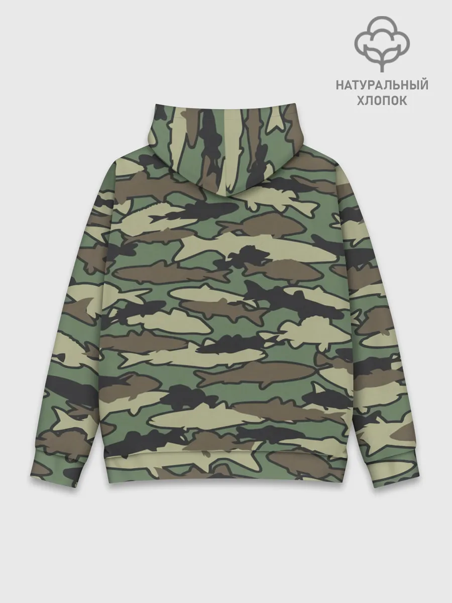 Худи мужской база хлопок / Камуфляж акулы