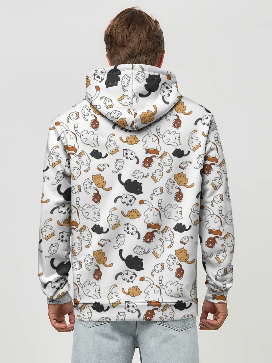 Худи мужской база хлопок / Коты