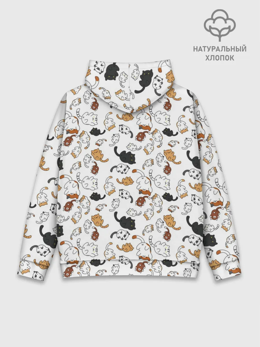 Худи мужской база хлопок / Коты