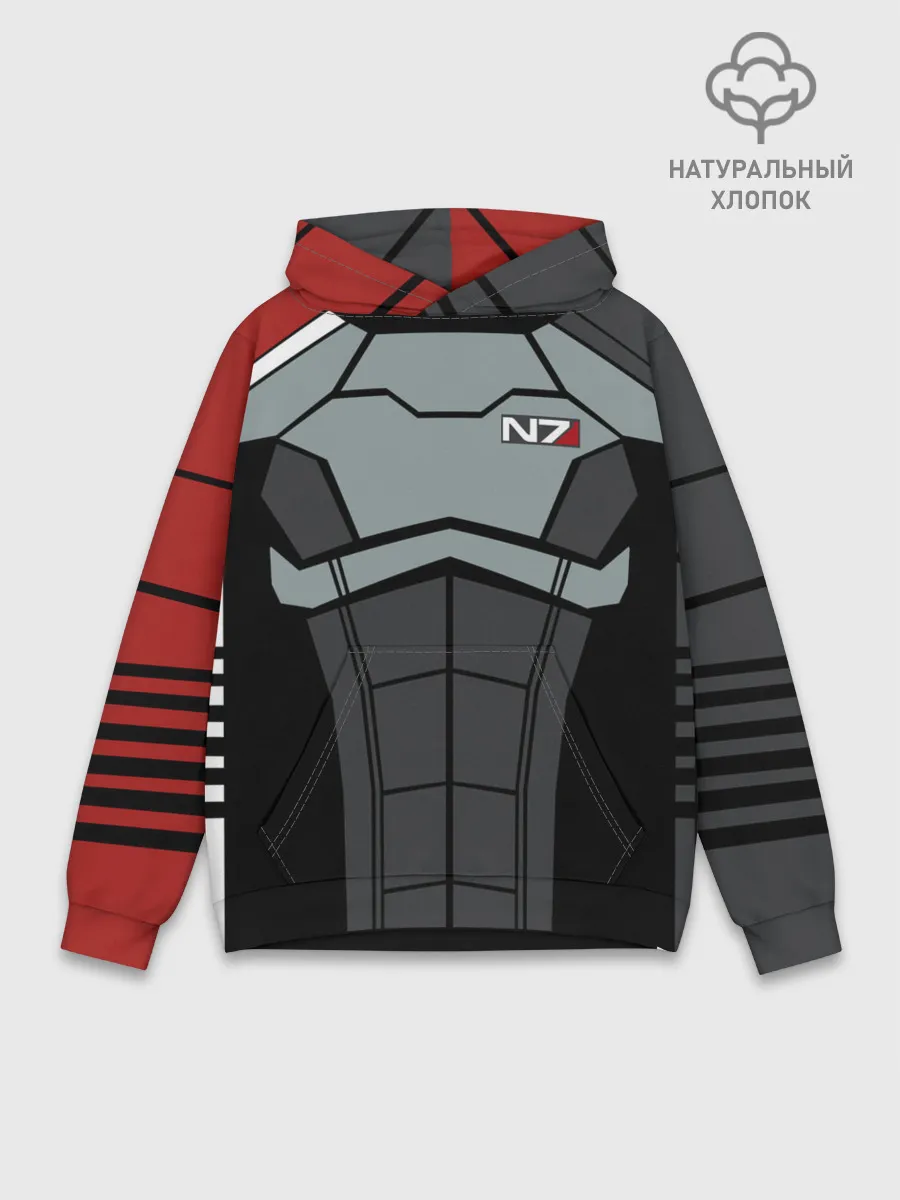 Худи мужской база хлопок / КОСТЮМ N7 | MASS EFFECT N7 | МАСС ЭФФЕКТ Н7