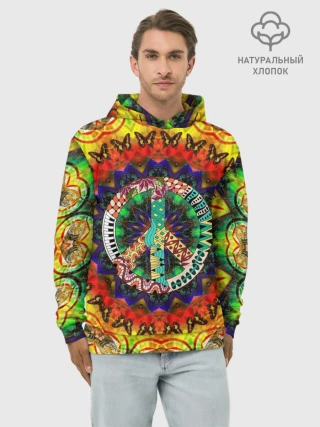 Худи мужской база хлопок / Хиппи
