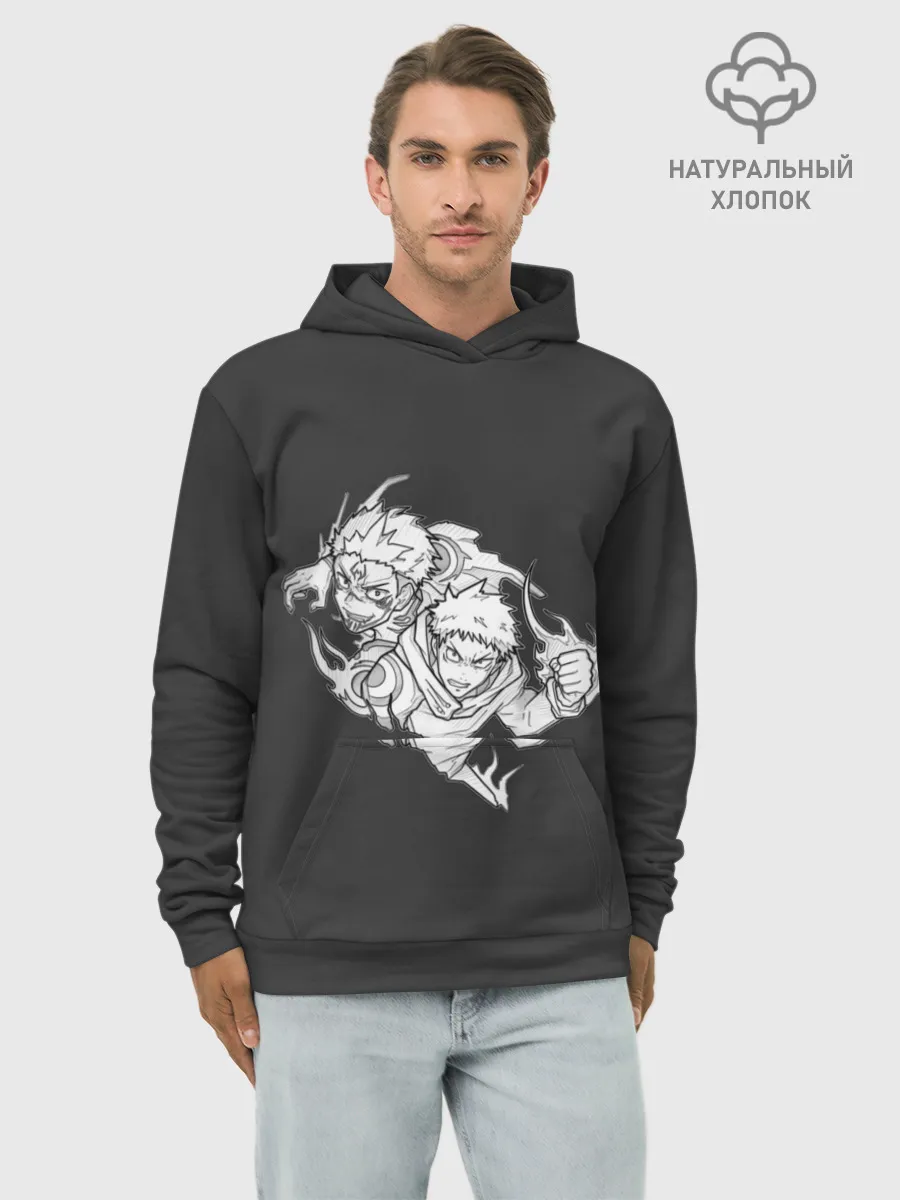 Худи мужской база хлопок / Сукуна/Итадори