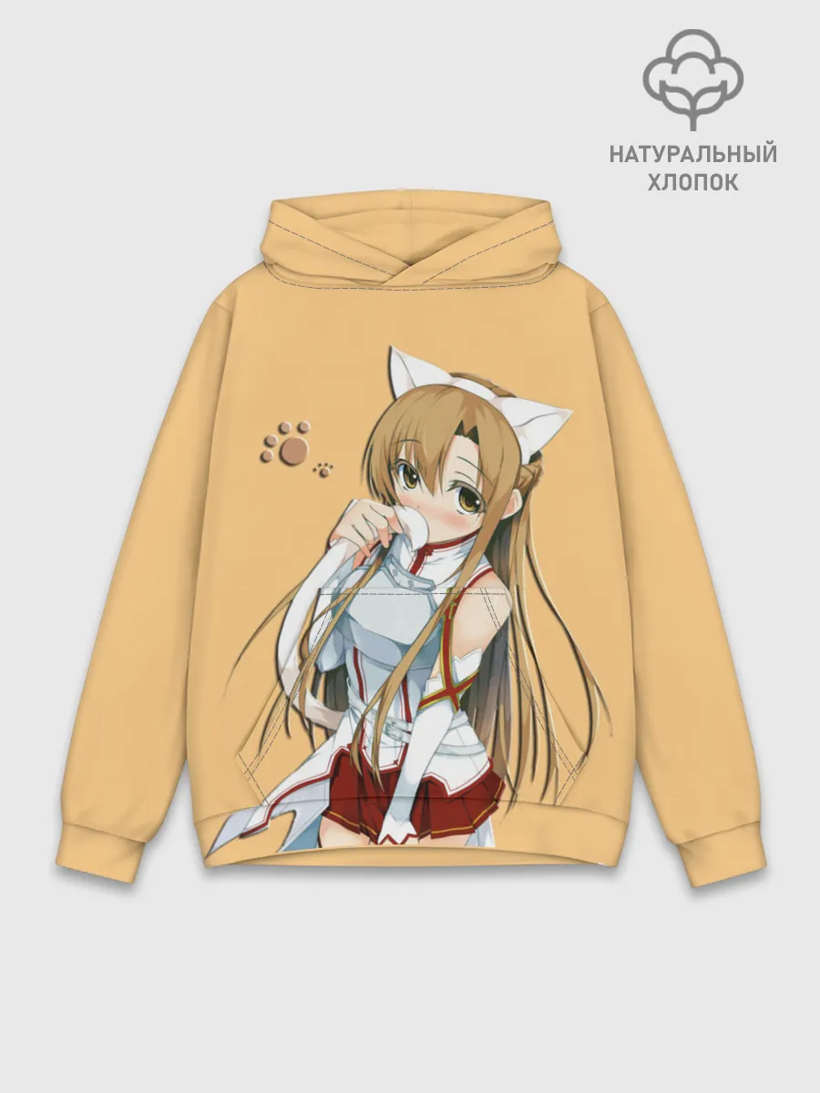 Худи мужской база хлопок / неко Асуна