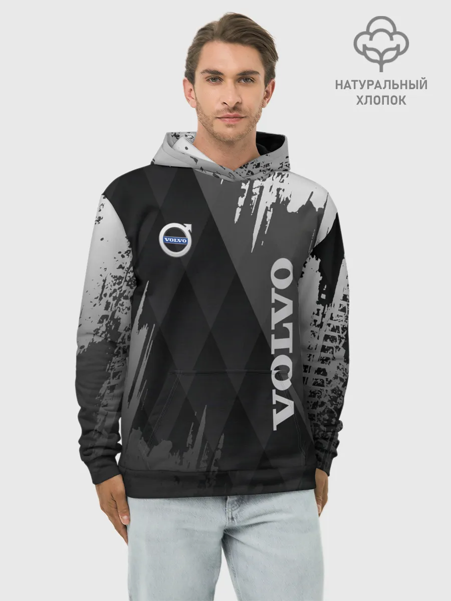 Худи мужской база хлопок / Volvo
