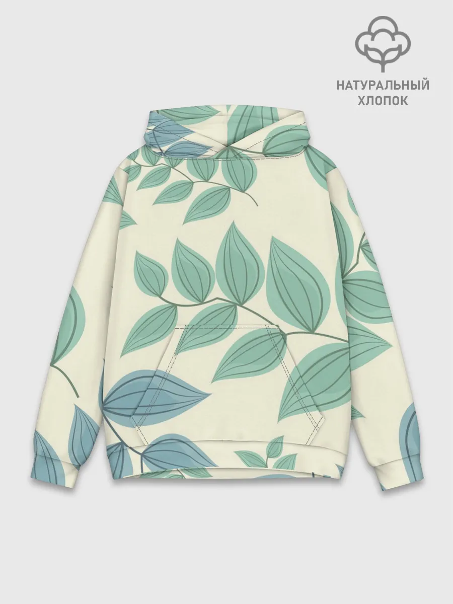 Худи мужской база хлопок / Цветы