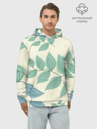 Худи мужской база хлопок / Цветы