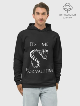 Худи мужской база хлопок / Its time for Valheim