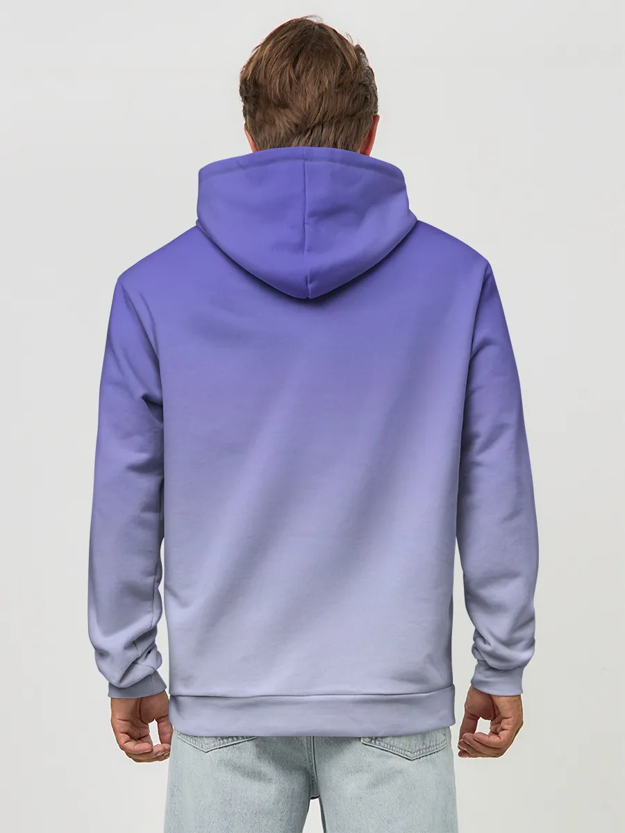 Худи мужской база хлопок / енот акварелью потеки