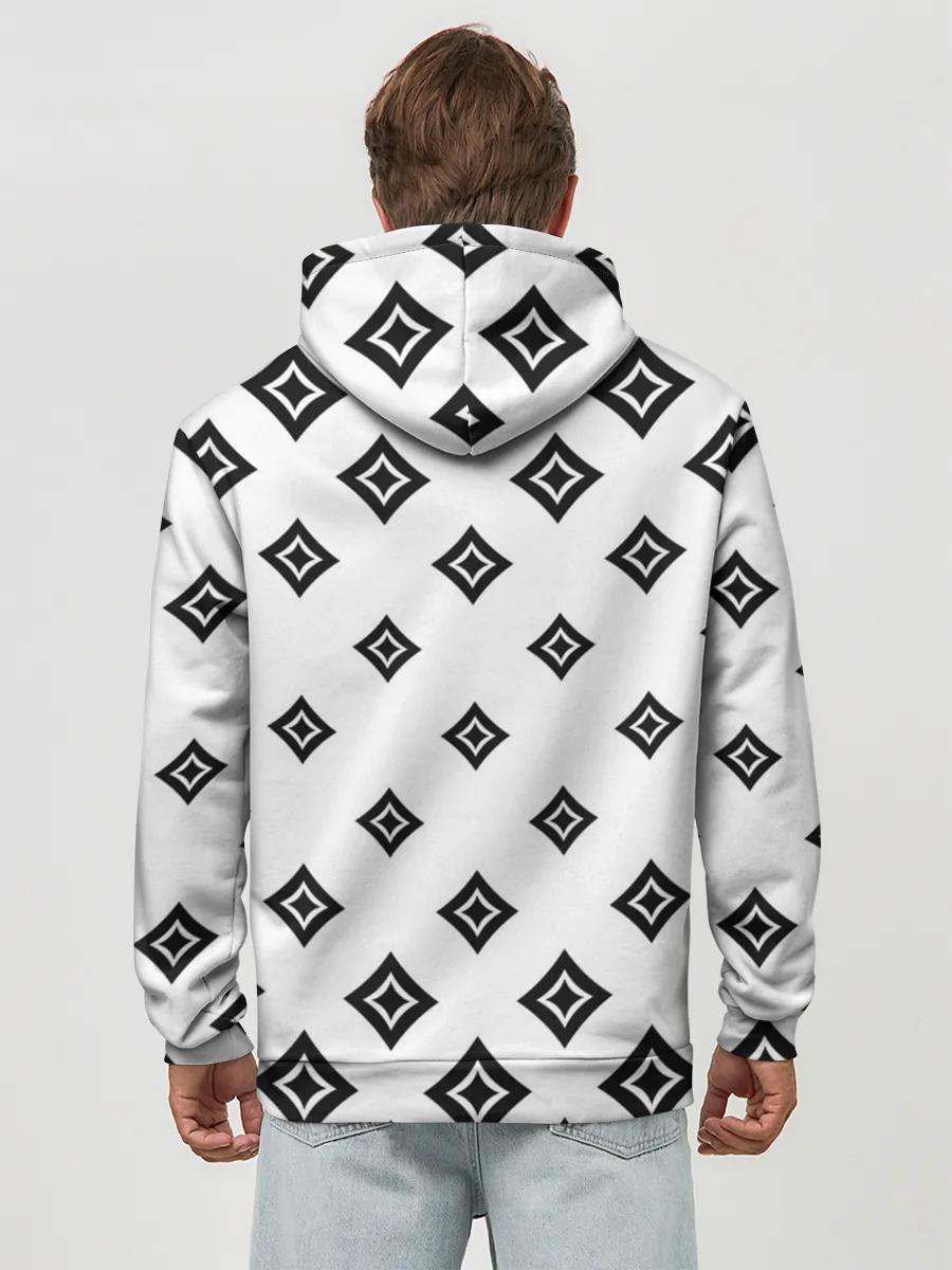 Худи мужской база хлопок / Ромб в ромбе