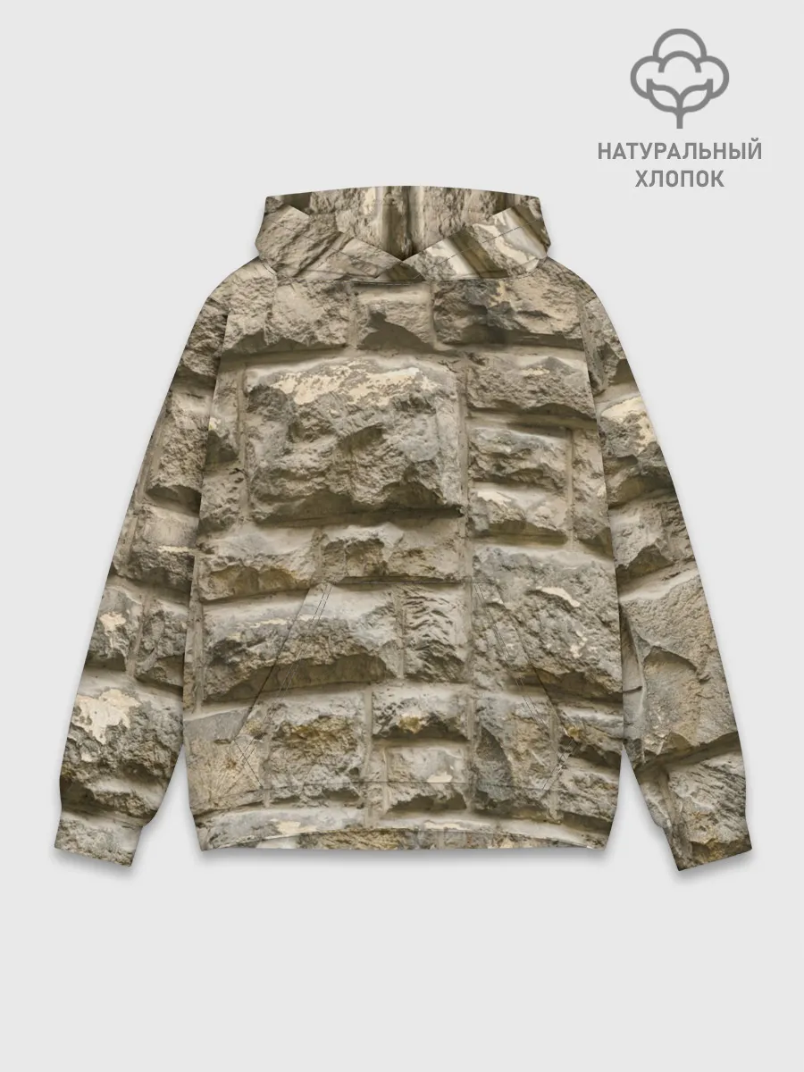 Худи мужской база хлопок / Неровные блоки