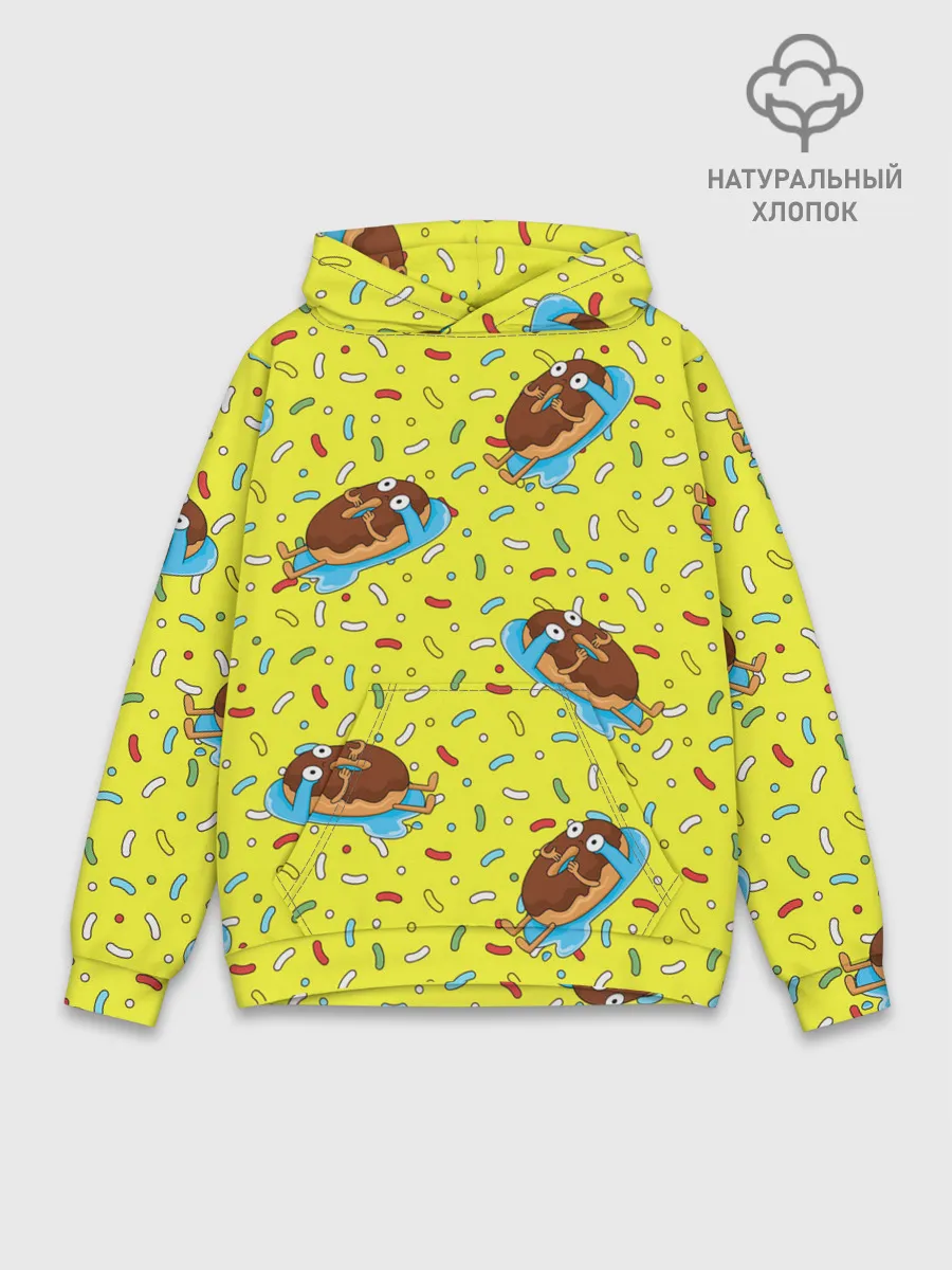 Худи мужской база хлопок / Плачущий пончик