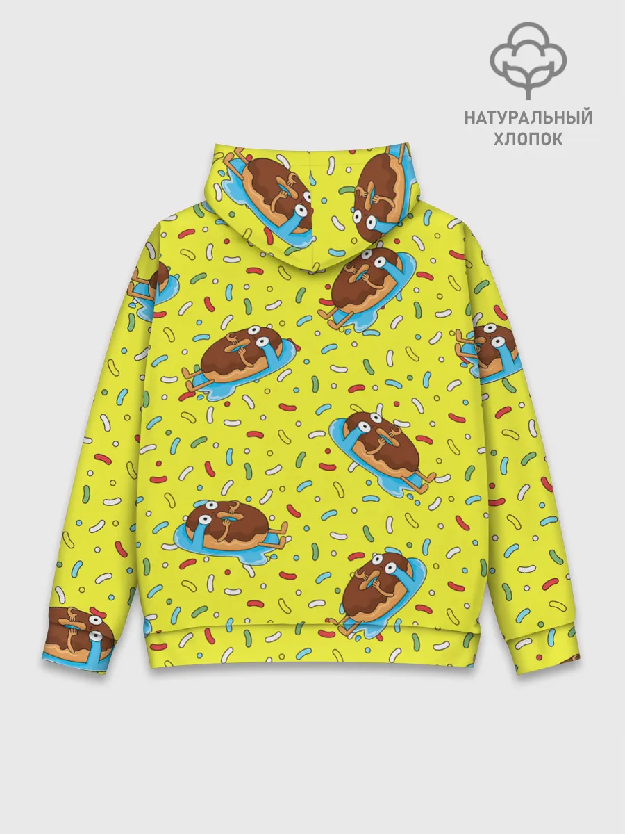 Худи мужской база хлопок / Плачущий пончик