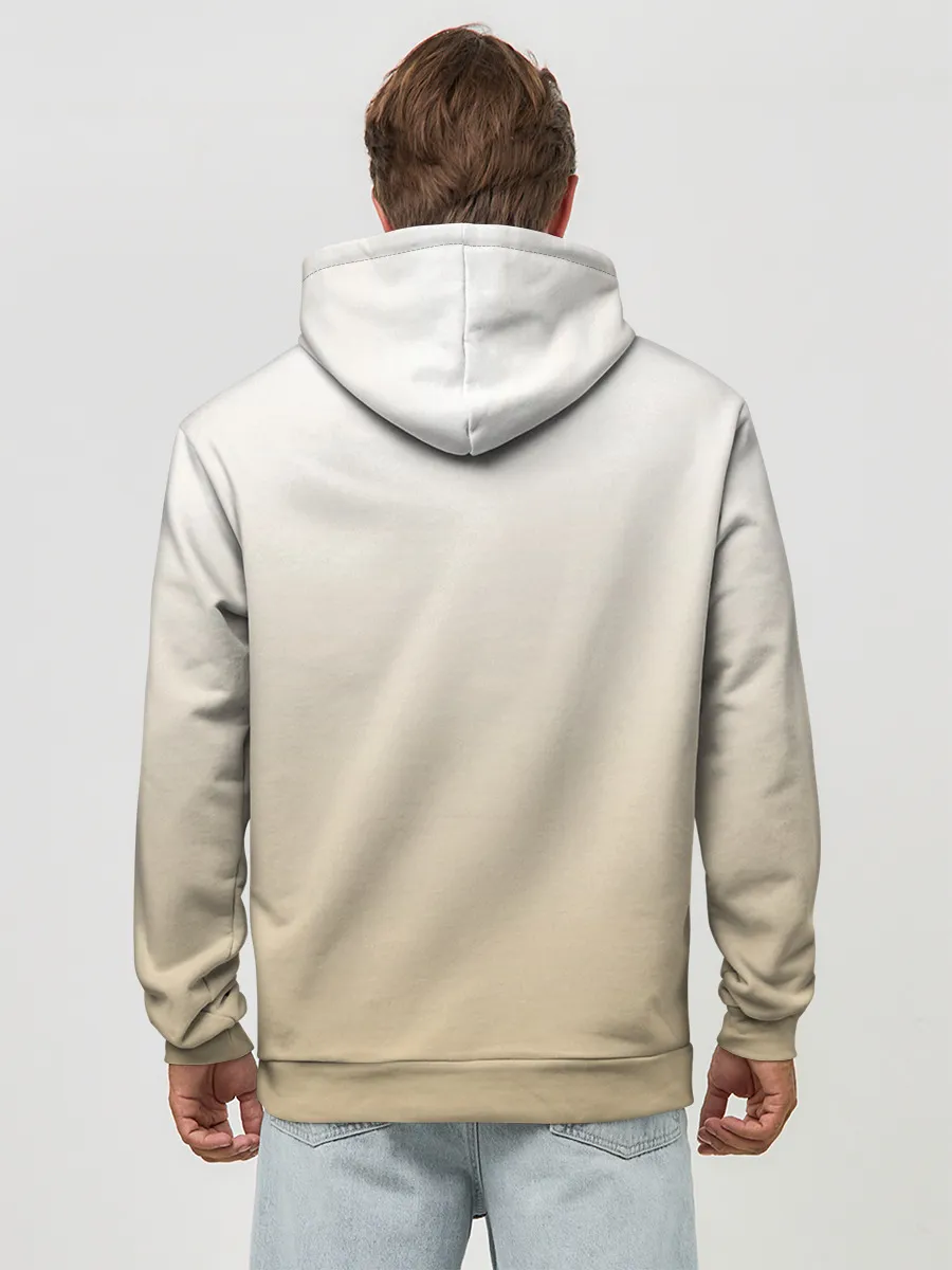 Худи мужской база хлопок / Пушистый котик реалистичный