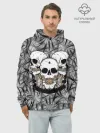 Худи мужской база хлопок / Черепа