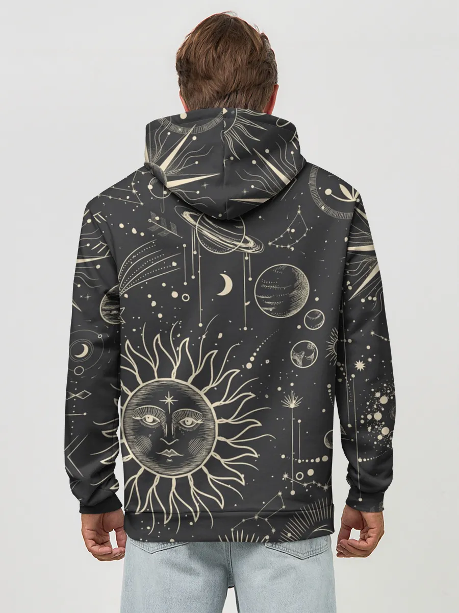 Худи мужской база хлопок / звездное небо