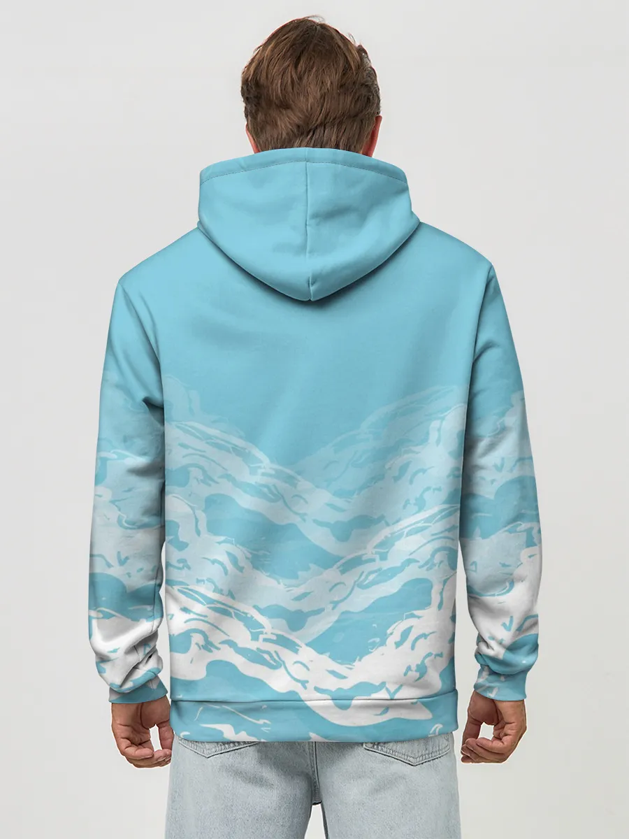 Худи мужской база хлопок / Волны