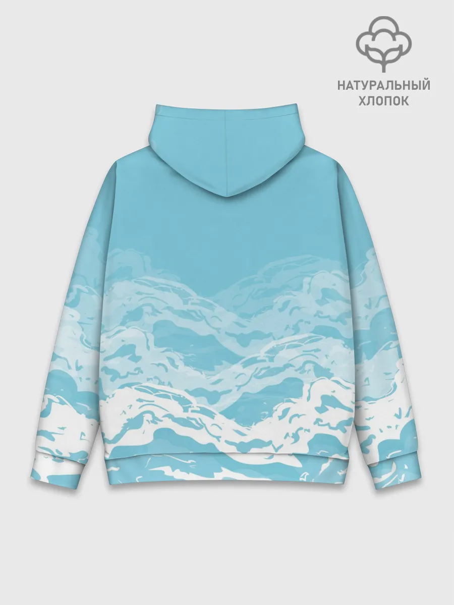 Худи мужской база хлопок / Волны