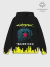 Худи мужской база хлопок / TRAUMA TEAM Cyberpunk 2077