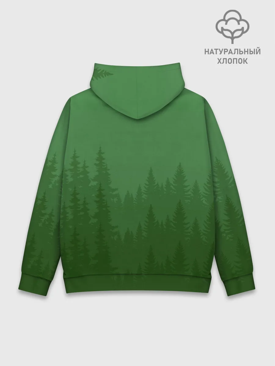 Худи мужской база хлопок / Зеленый Лес