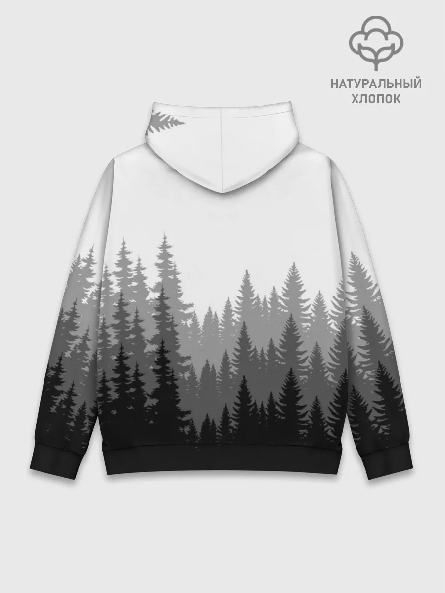 Худи мужской база хлопок / Темный Лес