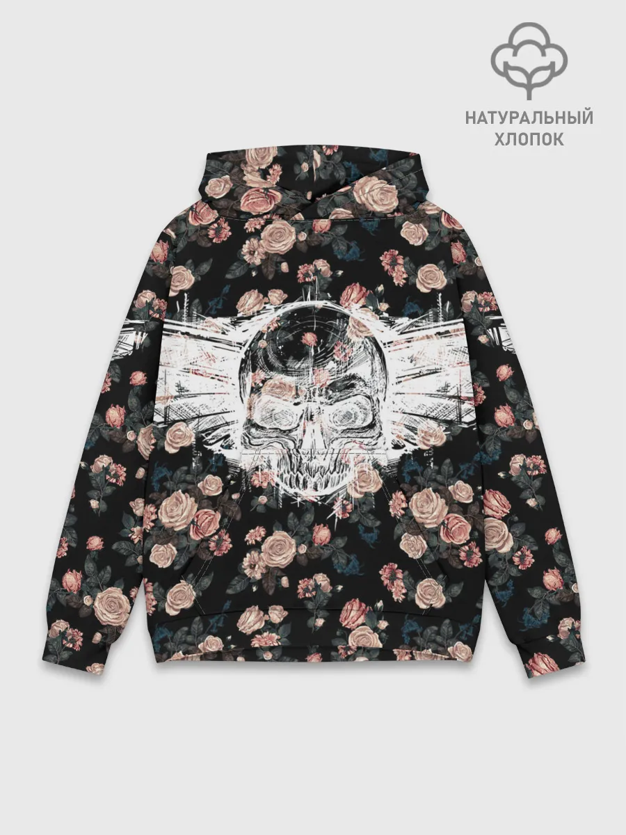 Худи мужской база хлопок / Death and roses