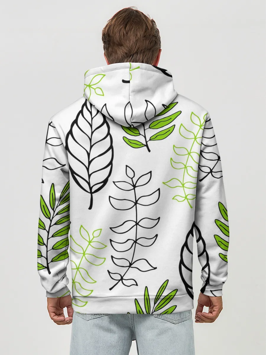 Худи мужской база хлопок / Листья