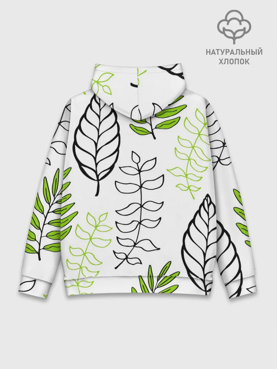Худи мужской база хлопок / Листья