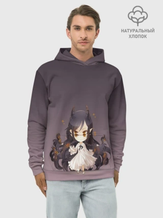 Худи мужской база хлопок / демоница волосы змеи милашка