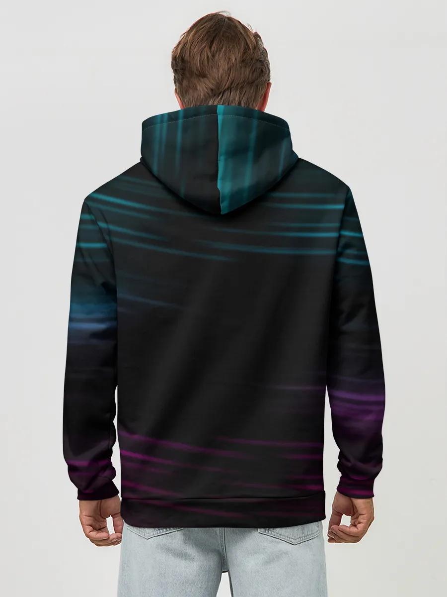 Худи мужской база хлопок / Cyberpunk 2077 NIGHT CITY