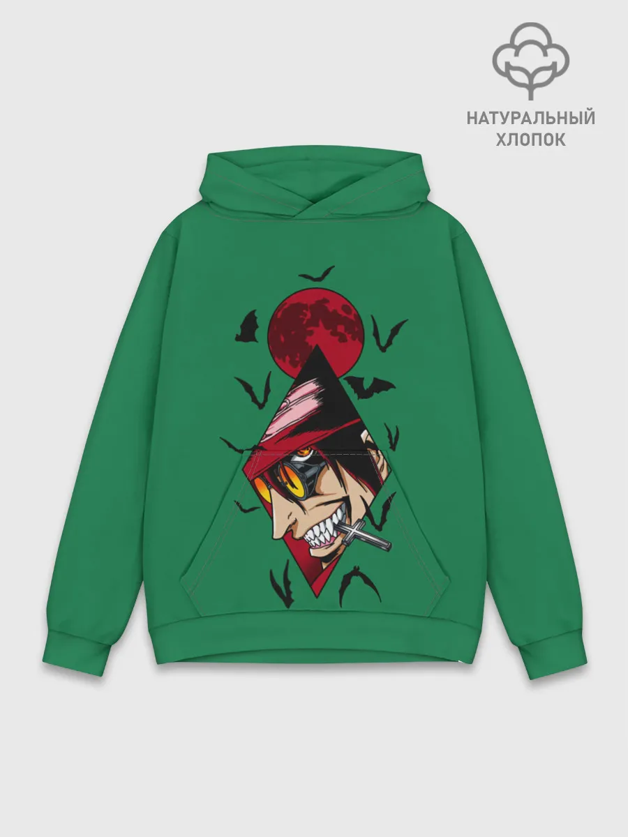 Худи мужской база хлопок / Алукард в ромбе