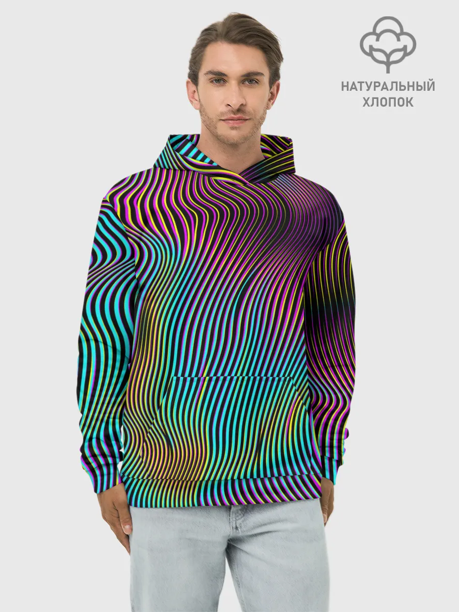 Худи мужской база хлопок / Современная абстракция